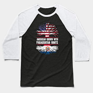 American Grown with Paraguayan Roots USA Flag Baseball T-Shirt